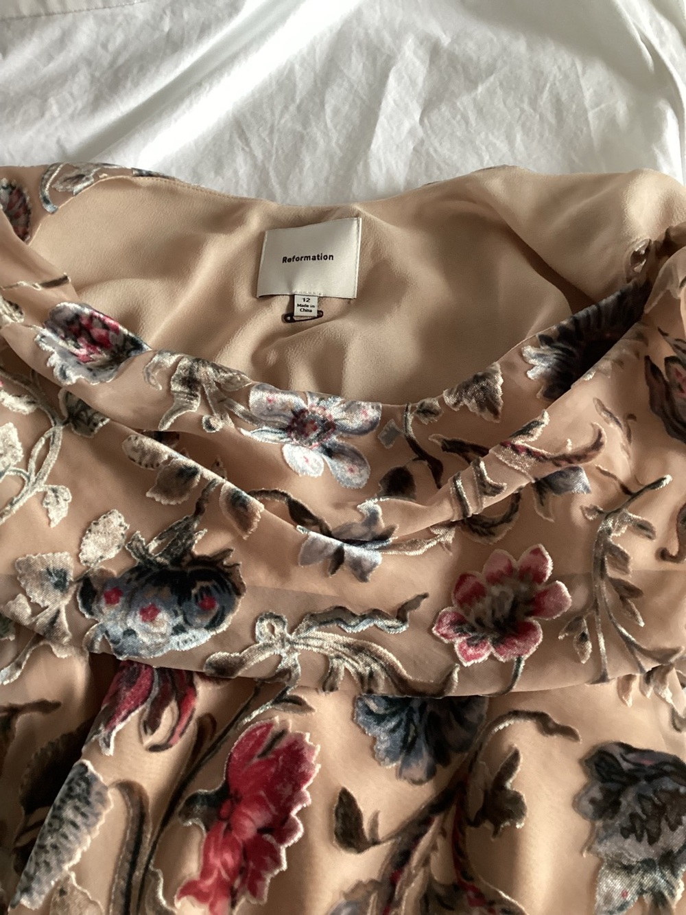 Reformation Annabelle Maxi Dress in Fenna Burnout Velvet Fabric - Picture 7 of 9